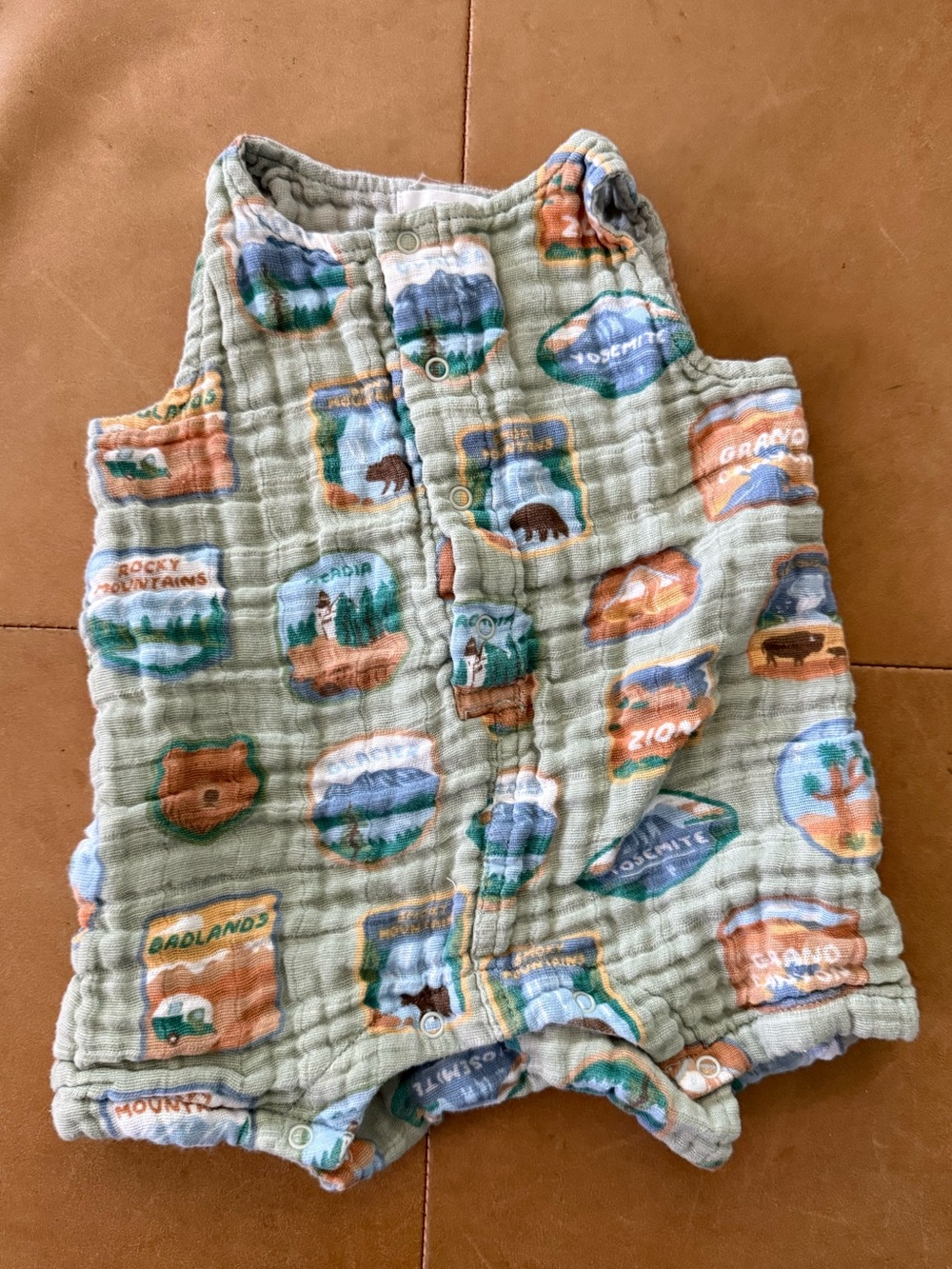 Angel Dear organic cotton National parks romper 3-6M